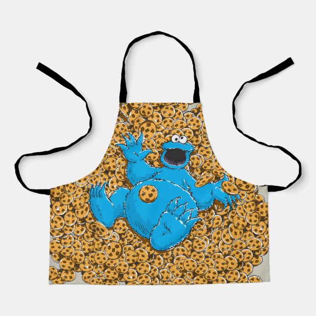 Vintage Cookie Monster and Cookies Apron (Front)