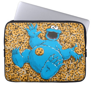 Vintage Cookie Monster and Cookies Laptop Sleeve