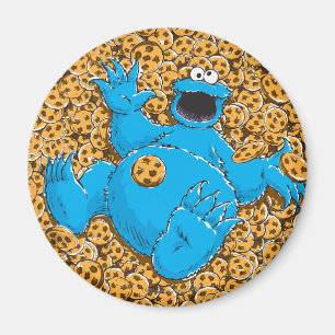 Vintage Cookie Monster and Cookies Magnet