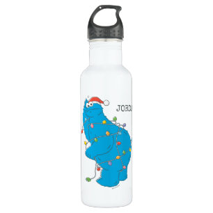 Vintage Cookie Monster Christmas Lights 710 Ml Water Bottle