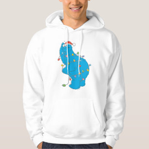 Vintage Cookie Monster Christmas Lights Hoodie