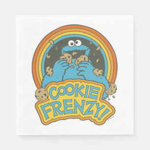 Vintage Cookie Monster   Cookie Frenzy Napkin
