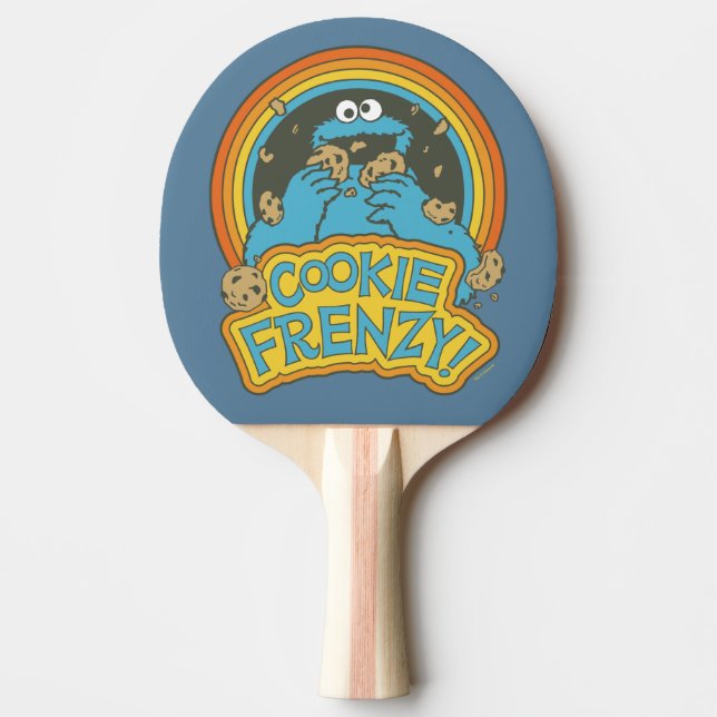 Vintage Cookie Monster | Cookie Frenzy Ping Pong Paddle (Front)