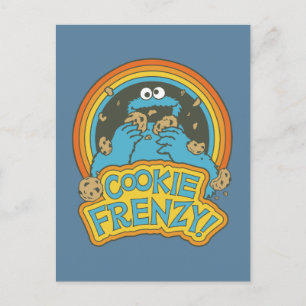 Vintage Cookie Monster Cookie Frenzy Postcard