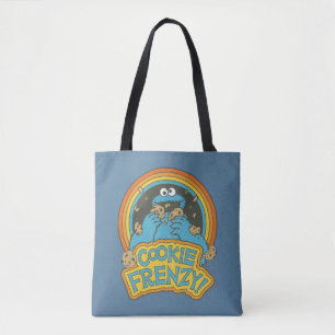Vintage Cookie Monster   Cookie Frenzy Tote Bag