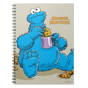 Vintage Cookie Monster Eating Cookies Notebook