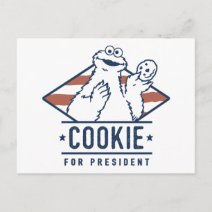 Vintage Cookie Monster for President Postcard