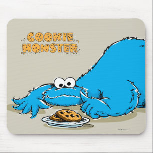 Vintage Cookie Monster Plate of Cookies Mouse Mat