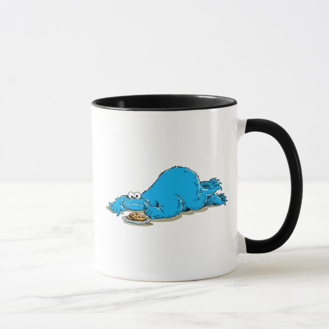 Vintage Cookie Monster Plate of Cookies Mug (Right)