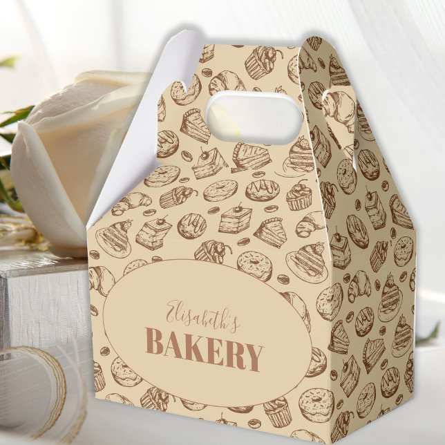 Vintage cookies pattern name personalised favour box (Creator Uploaded)