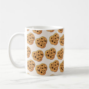 Vintage cookies seamless pattern. hand drawn illus coffee mug