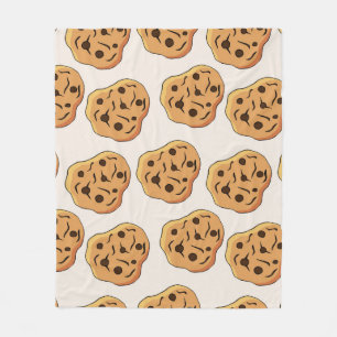 Vintage cookies seamless pattern. hand drawn illus fleece blanket