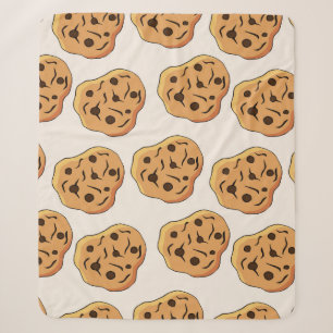 Vintage cookies seamless pattern. hand drawn illus sherpa blanket