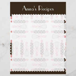 Vintage Cooking Utensils Recipe Card