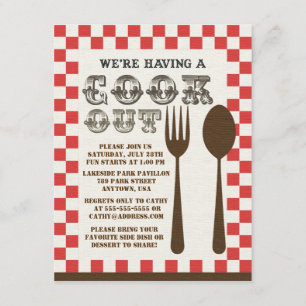 Vintage Cookout Style Invitation