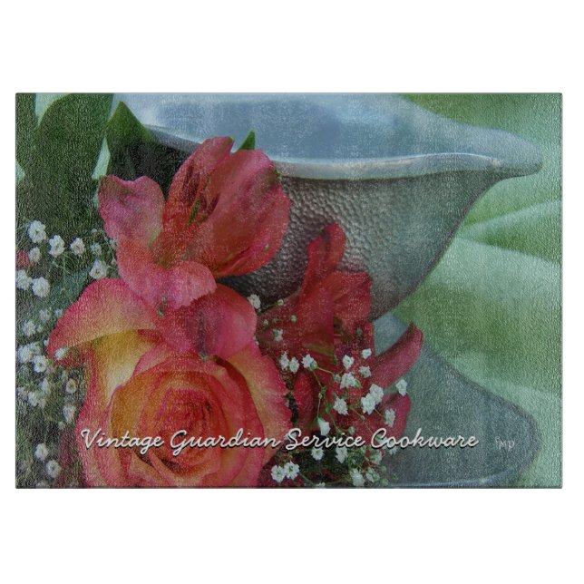 Vintage Cookware Glass Cutting Board-customise Board (Front)