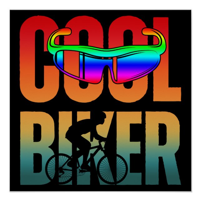Vintage Cool Biker Poster (Front)