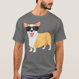 Vintage Cool Corgi for Boys Kids Dog Sunglasses T-Shirt