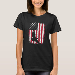 Vintage Cool Eagle Animal Retro Usa American Flag T-Shirt
