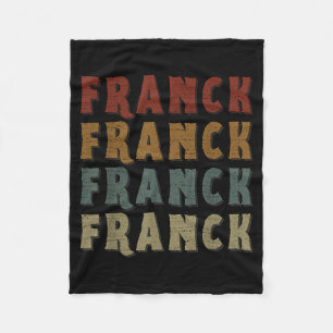Vintage Cool Franck First Name Funny Love Heart Fr Fleece Blanket