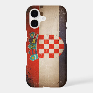 Vintage Cool Grungy Croatia Flag Design