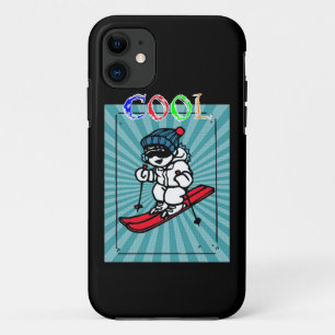 Vintage Cool Skier skiing skiing designs ski iPhone 11 Case