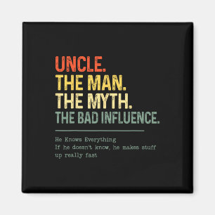 Vintage Cool Uncles Club Mens Boys Fathers Day Fun Magnet