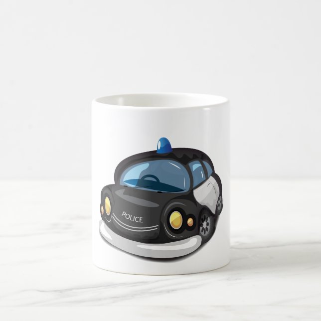 Vintage Cop Car Coffee Mug (Center)