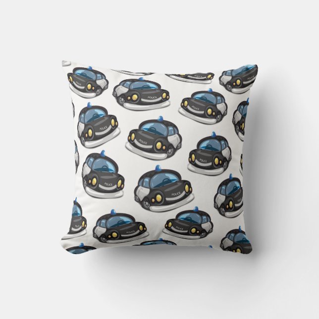 vintage Cop Car Cushion (Front)