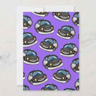 Vintage Cop Car Invitation