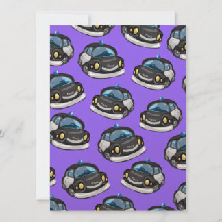 Vintage Cop Car Invitation