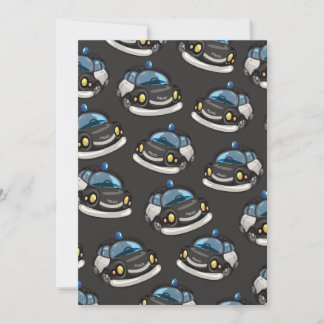 vintage Cop Car Invitation