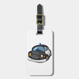 Vintage Cop Car Luggage Tag