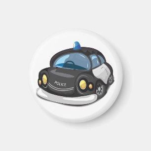 Vintage Cop Car Magnet