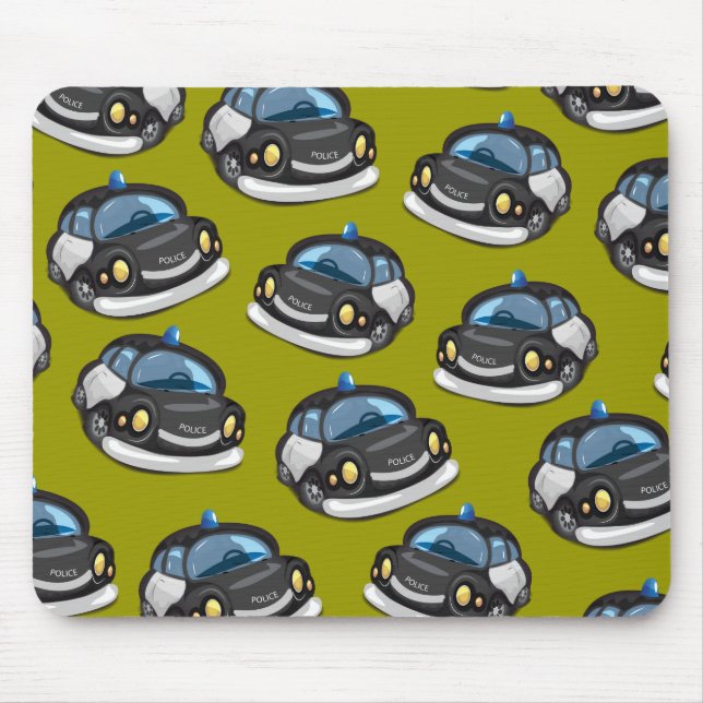 Vintage Cop Car Mouse Mat (Front)
