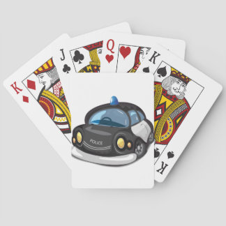 vintage Cop Car Playing Cards