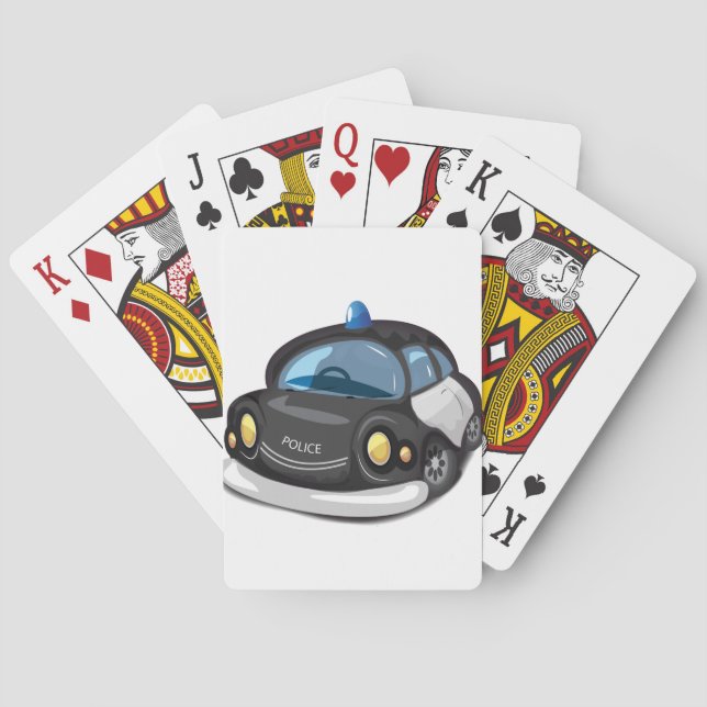 vintage Cop Car Playing Cards (Back)