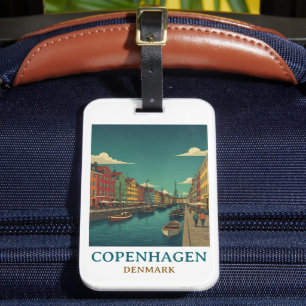 Vintage Copenhagen Denmark Historic Architecture Luggage Tag