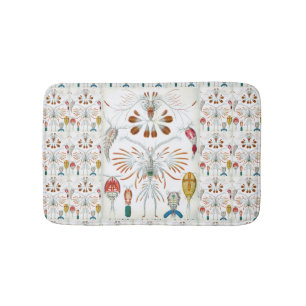Vintage Copepoda Ocean Animals by Ernst Haeckel Bath Mat