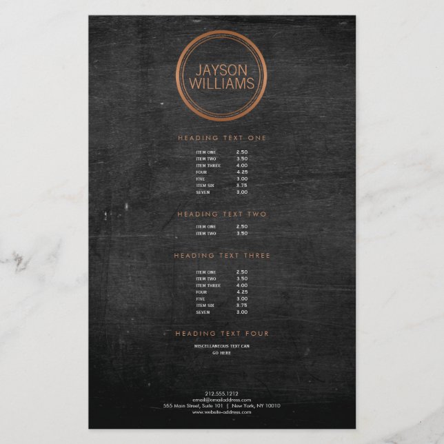 Vintage Copper Circle Flyer (Front)