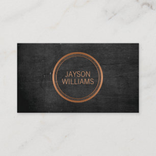 Vintage Copper Circle Personal Business Card