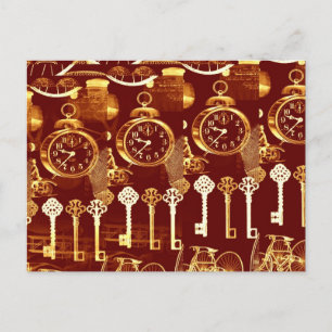 Vintage Copper Floating Foundry Steampunk Dream Postcard