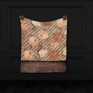 Vintage Copper Spice Rose Rustic Photo Backdrop Tapestry