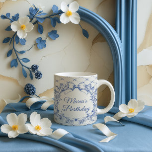 Vintage Coquette Blue Bow Coffee Mug