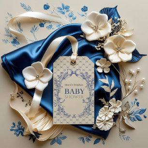 Vintage Coquette Blue Bow floral Gift Tags