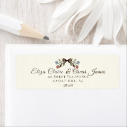 Vintage Coquette Meadow Wildflowers Return Address