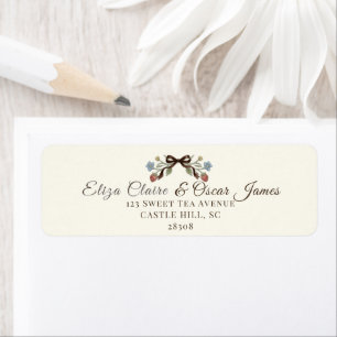 Vintage Coquette Meadow Wildflowers Return Address
