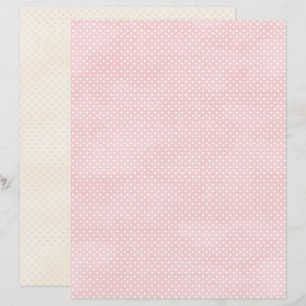 Vintage Coquette Pink Polka Dot Scrapbook Paper