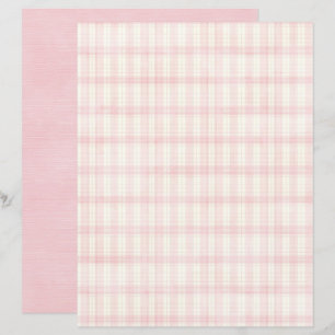 Vintage Coquette Plaid Scrapbook Paper