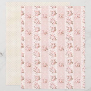 Vintage Coquette Rose Floral Scrapbook Paper